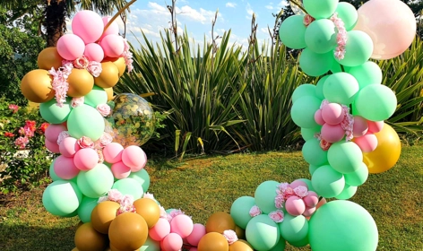 Cercle en ballons pour décoration mariage
