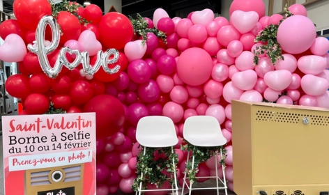 Mur de ballons pour la Saint Valentin